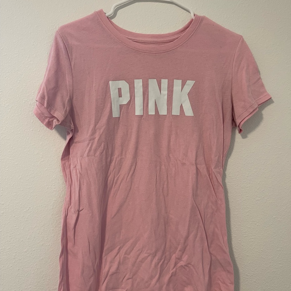 PINK Victoria's Secret Light Pink Logo Tee